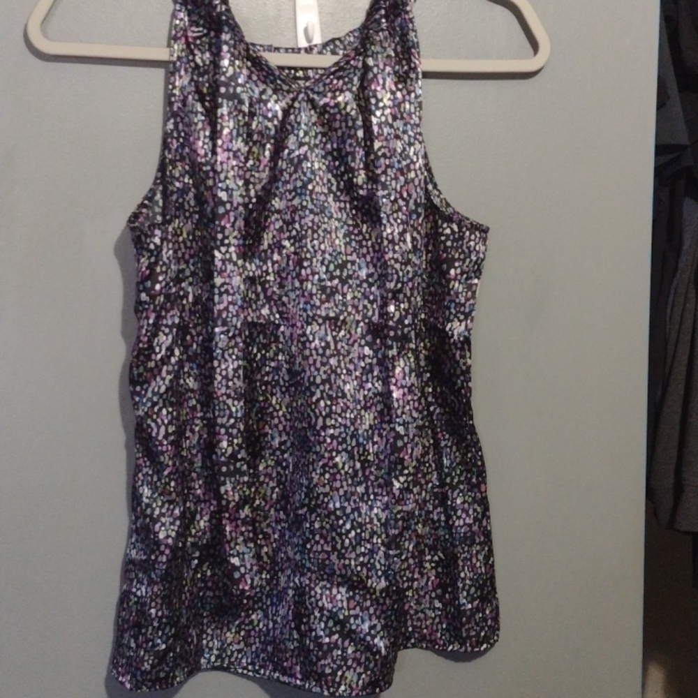 THE limited summer shirt multi-colored wrap around the neck sleeveless